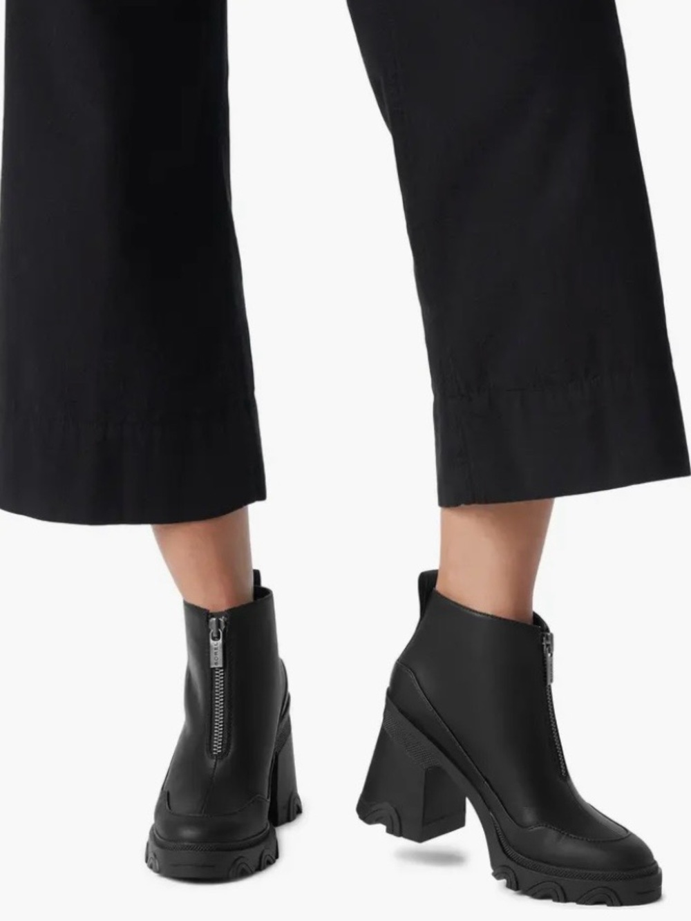 Sorel Brex Front Zip Waterproof Black Booties Sz 5 BNWB